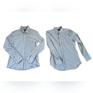 Set Of 2 Bonobos Gray Casual Button Up Shirts Size M